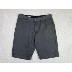 Volcom Corpo Class Shorts Mens 33 Gray 10 Inseam Chino Walk Cotton Blend Casual